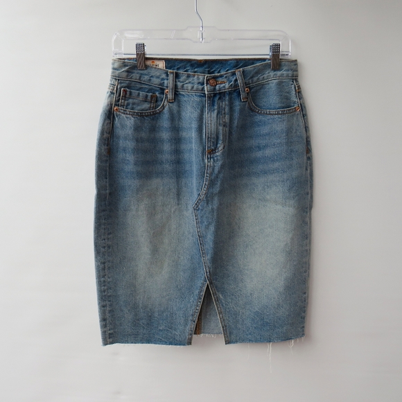 Marine Layer Celine Denim High Rise Jean Skirt Size 8 - Picture 14 of 14